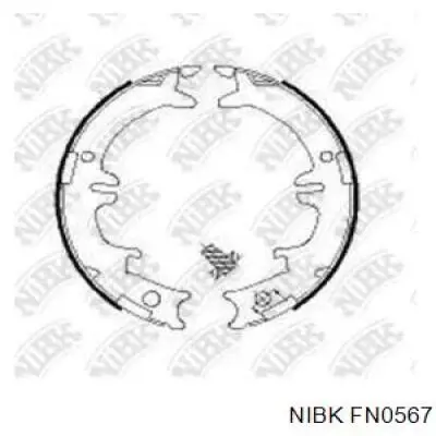 Колодки ручника FN0567 Nibk