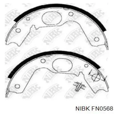 Колодки ручника FN0568 Nibk