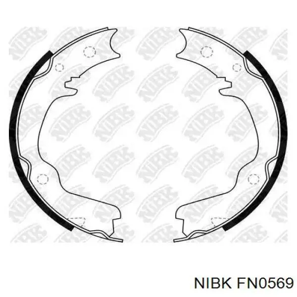 FN0569 Nibk колодки ручника (стояночного тормоза)