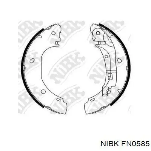 Задние барабанные колодки FN0585 Nibk