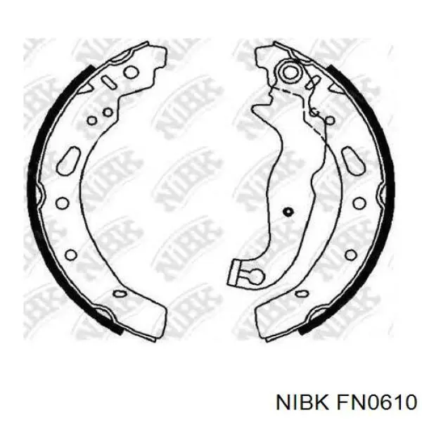 FN0610 Nibk Барабанные тормозные колодки