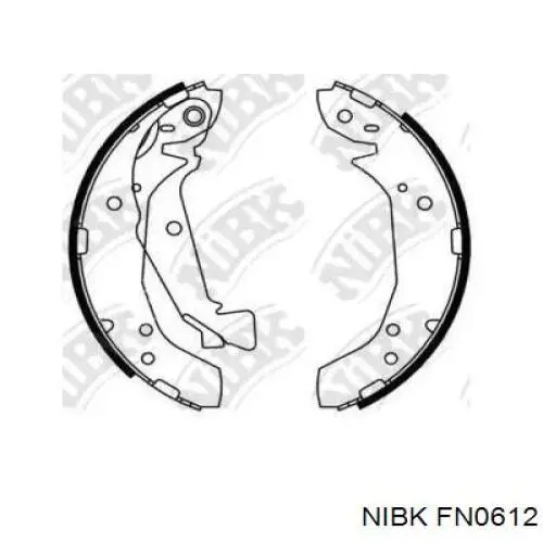 Задние барабанные колодки FN0612 Nibk