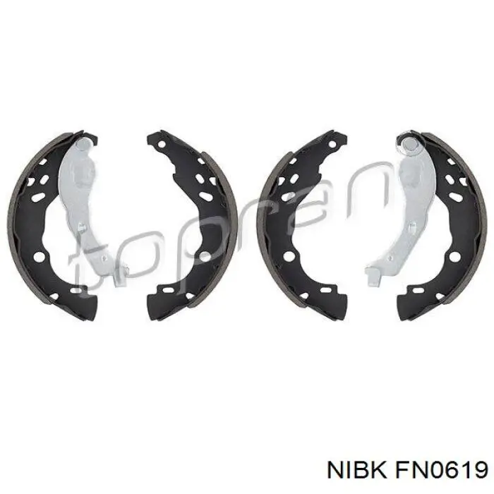 FN0619 Nibk Барабанные тормозные колодки