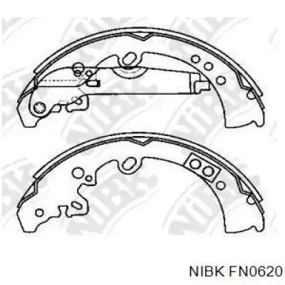 Задние барабанные колодки FN0620 Nibk