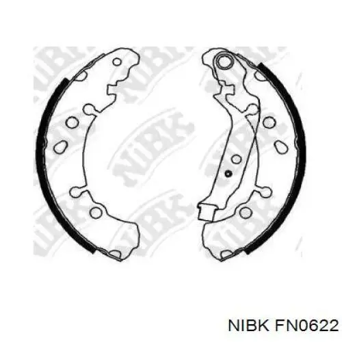 FN0622 Nibk Барабанные тормозные колодки