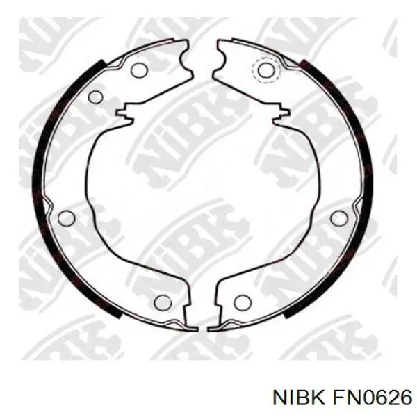Тормозные колодки стояночного тормоза Nibk FN0626 цена, от 31.65 USD