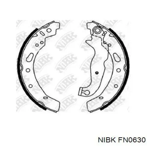Задние барабанные колодки FN0630 Nibk