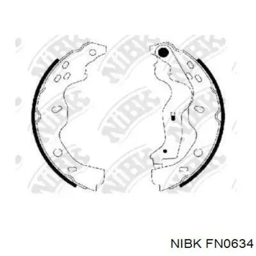 Тормоза рабочие задние ножные и тормозные барабаны Nibk FN0634 цена, от 25.94 USD