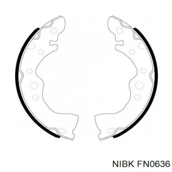 Задние барабанные колодки FN0636 Nibk