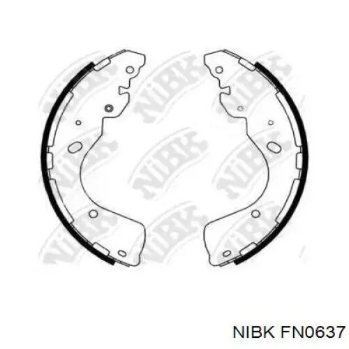 Задние барабанные колодки FN0637 Nibk