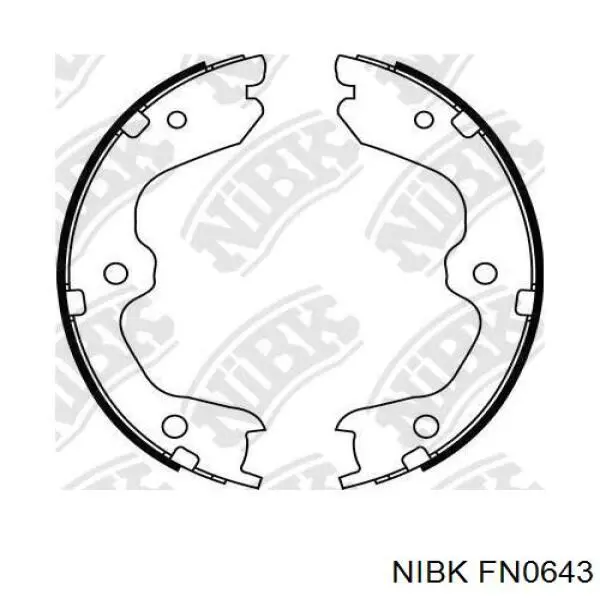 Колодки ручника FN0643 Nibk