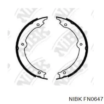 Тормозные колодки стояночного тормоза Nibk FN0647 цена, от 32.85 USD