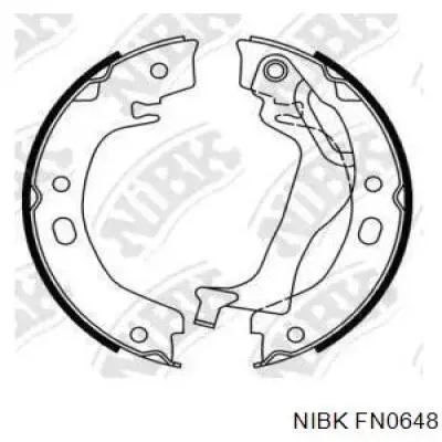 Колодки тормозные задние барабанные NIBK FN0648