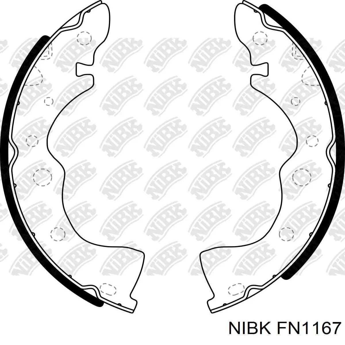 Задние барабанные колодки FN1167 Nibk