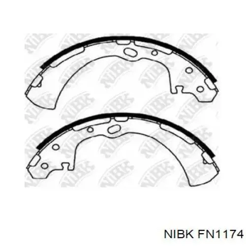 Задние барабанные колодки FN1174 Nibk