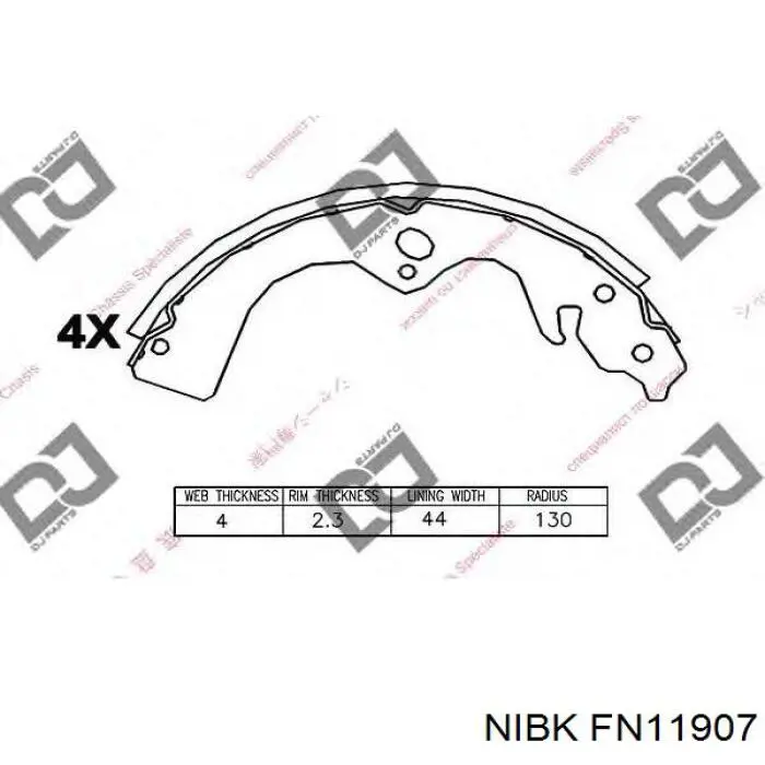 Тормоза рабочие задние ножные и тормозные барабаны Nibk FN11907 цена, от 30.01 USD