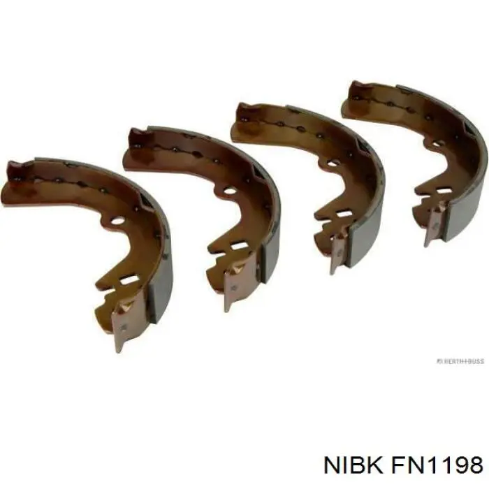 Купить FN1198 Nibk Задние барабанные тормозные колодки