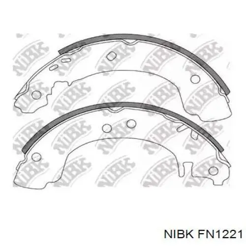 Задние барабанные колодки FN1221 Nibk