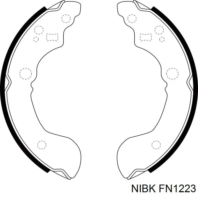 Колодки тормозные задние барабанные NIBK FN1223