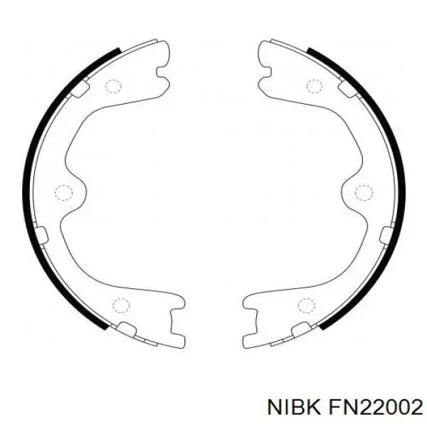 Колодки ручника FN22002 Nibk