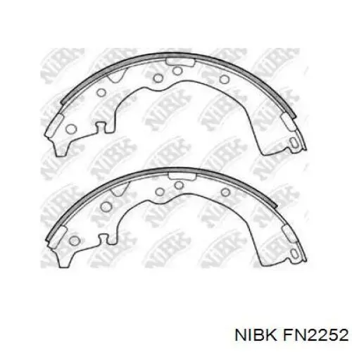 Колодки тормозные задние барабанные NIBK FN2252