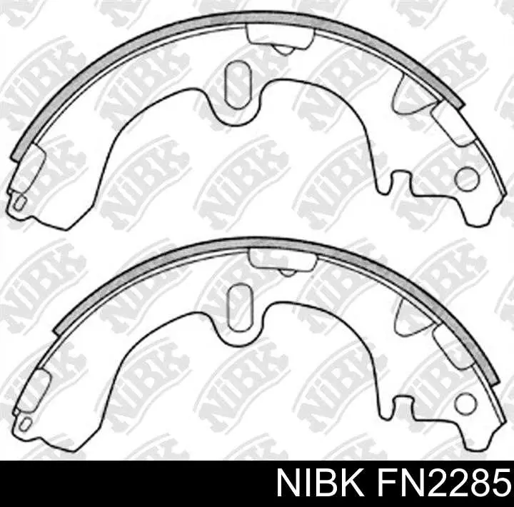 Колодки тормозные задние барабанные NIBK FN2285