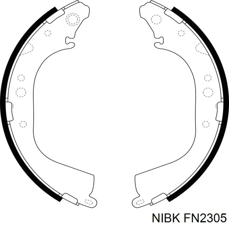 Задние барабанные колодки FN2305 Nibk