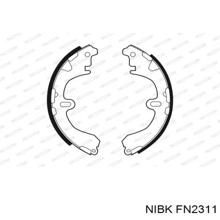 Задние барабанные колодки FN2311 Nibk