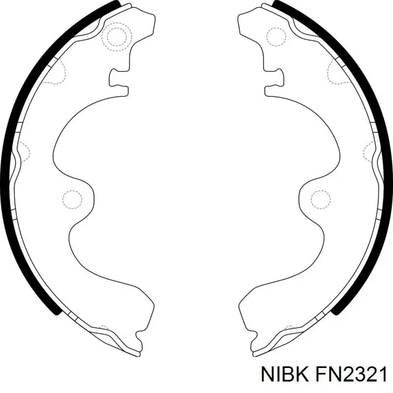 Колодки тормозные задние барабанные NIBK FN2321