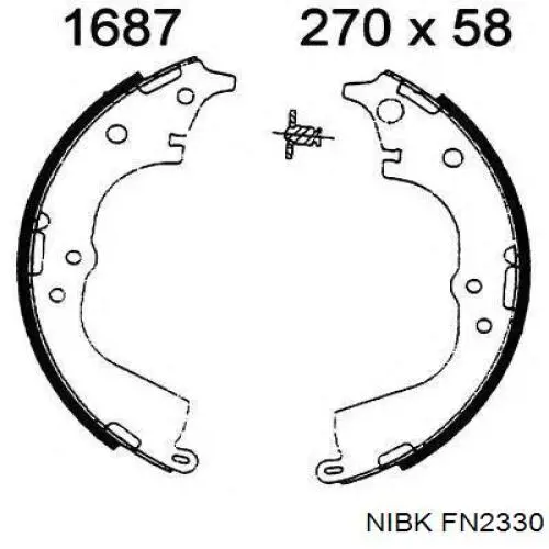 Тормоза рабочие задние ножные и тормозные барабаны Nibk FN2330 цена, от 38.01 USD