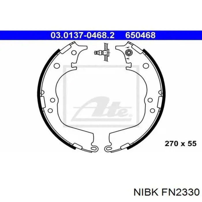 Задние барабанные колодки FN2330 Nibk