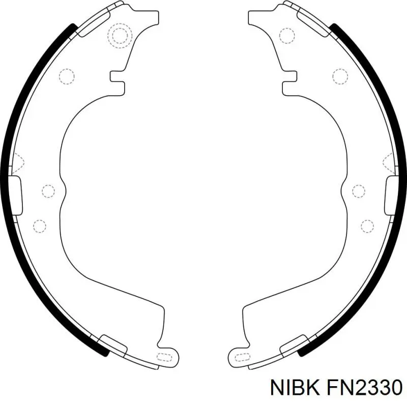 Задние барабанные колодки FN2330 Nibk