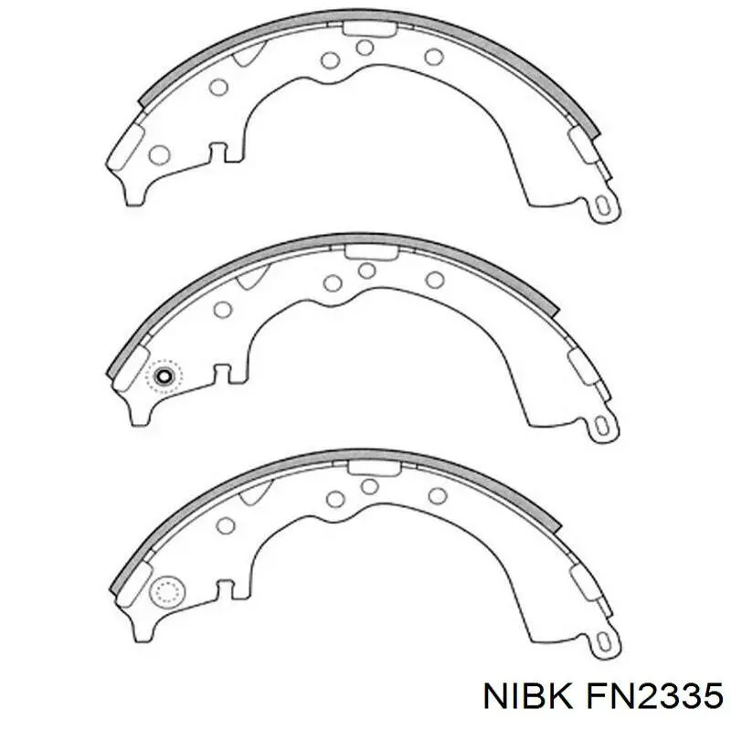 FN2335 Nibk задние барабанные колодки