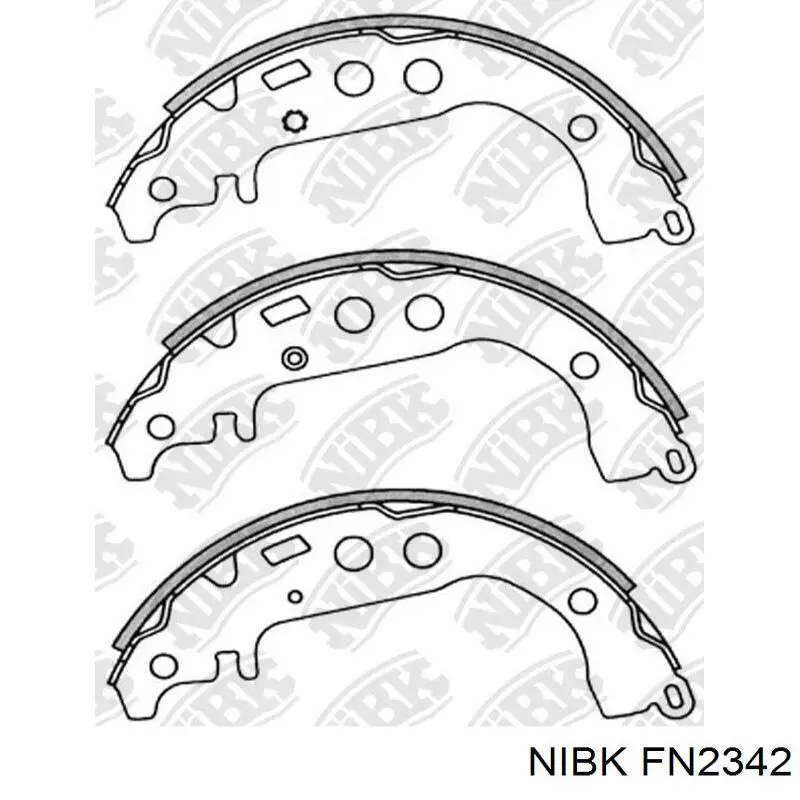 Колодки тормозные задние барабанные NIBK FN2342