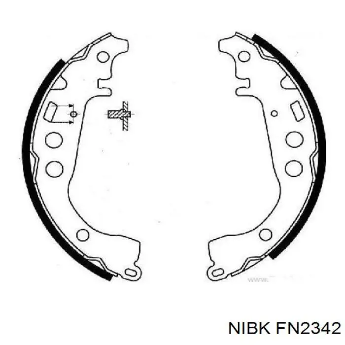 Задние барабанные колодки FN2342 Nibk