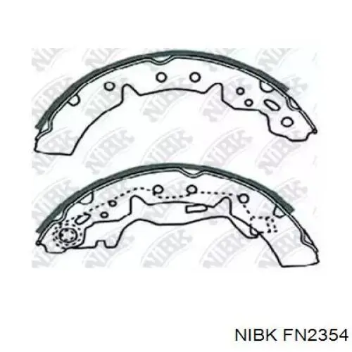 Задние барабанные колодки FN2354 Nibk