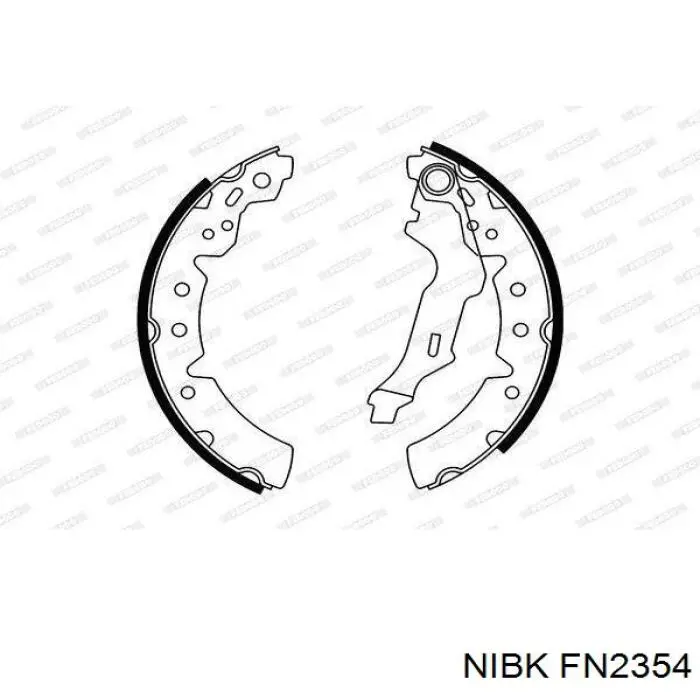 FN2354 Nibk Барабанные тормозные колодки