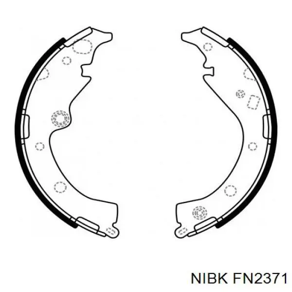 Задние барабанные колодки FN2371 Nibk