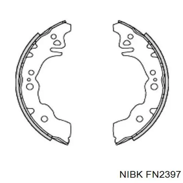 Задние барабанные колодки FN2397 Nibk