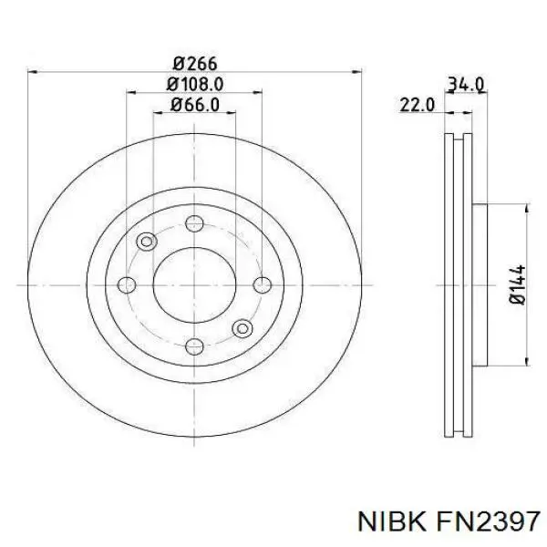 Купить FN2397 Nibk Задние барабанные тормозные колодки