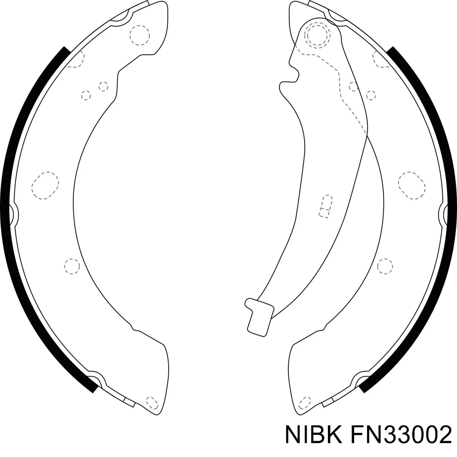 FN33002 Nibk колодки тормозные задние барабанные