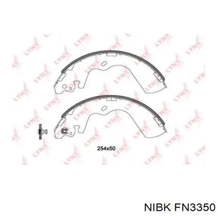 FN3350 Nibk Барабанные тормозные колодки