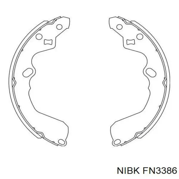 Задние барабанные колодки FN3386 Nibk