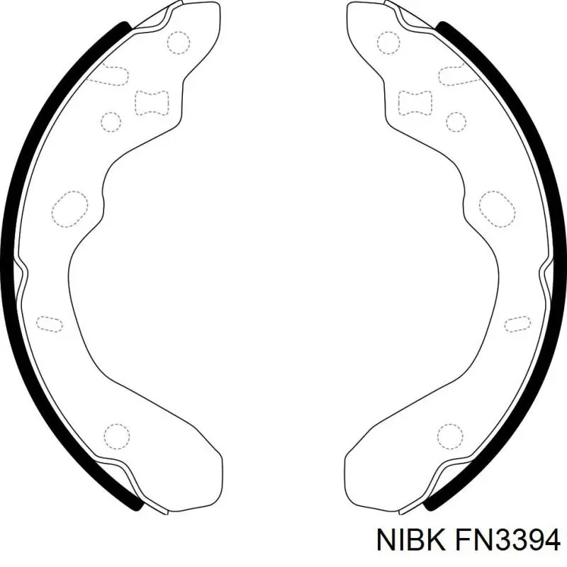 Задние барабанные колодки FN3394 Nibk