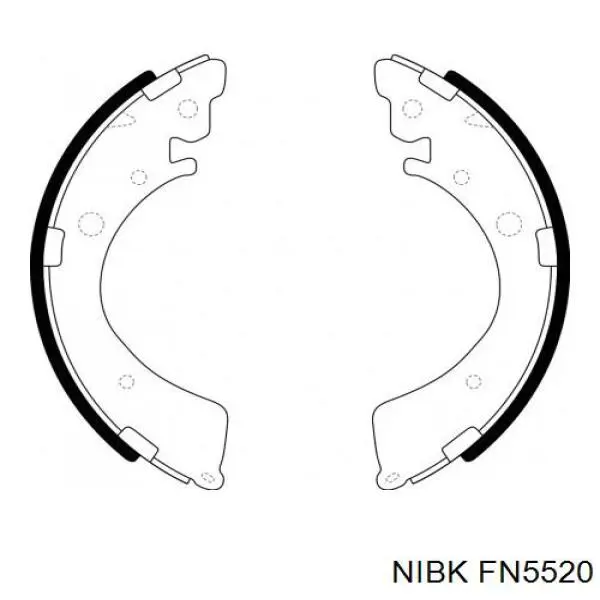 FN5520 Nibk колодки тормозные задние барабанные
