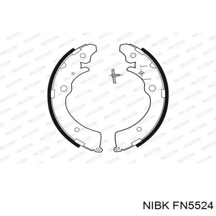 FN5524 Nibk Барабанные тормозные колодки