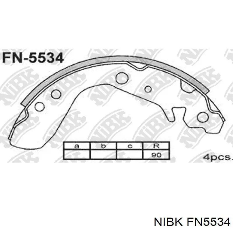 Задние барабанные колодки FN5534 Nibk