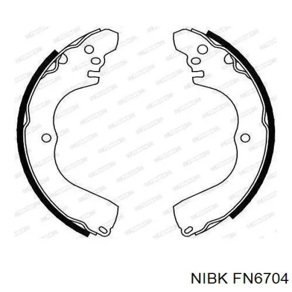 FN6704 Nibk Барабанные тормозные колодки