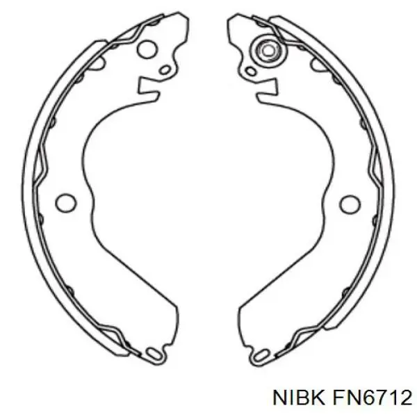 FN6712 Nibk колодки тормозные задние барабанные