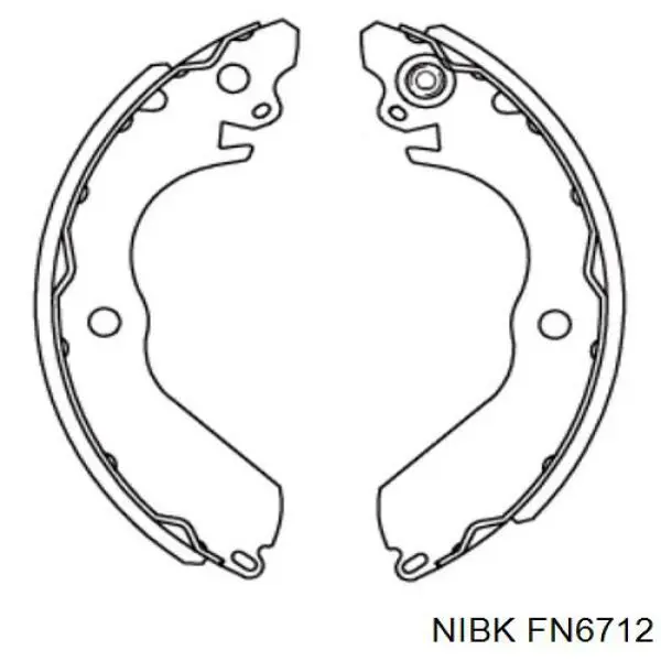 Задние барабанные колодки FN6712 Nibk